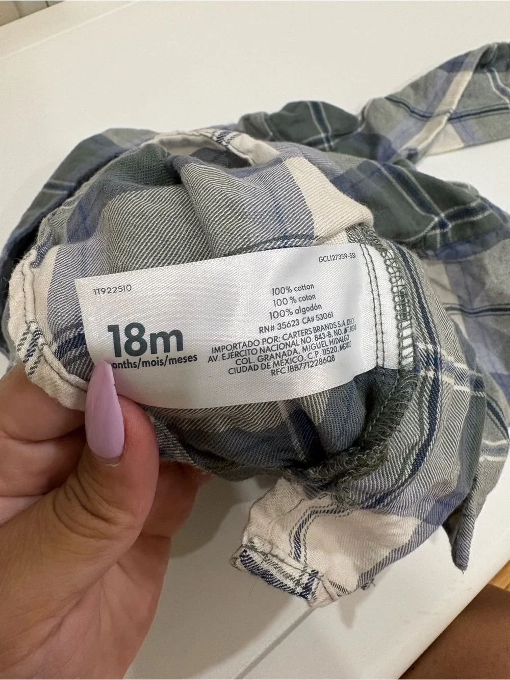 Carter's Blue & Gray Plaid Button-Down Shirt